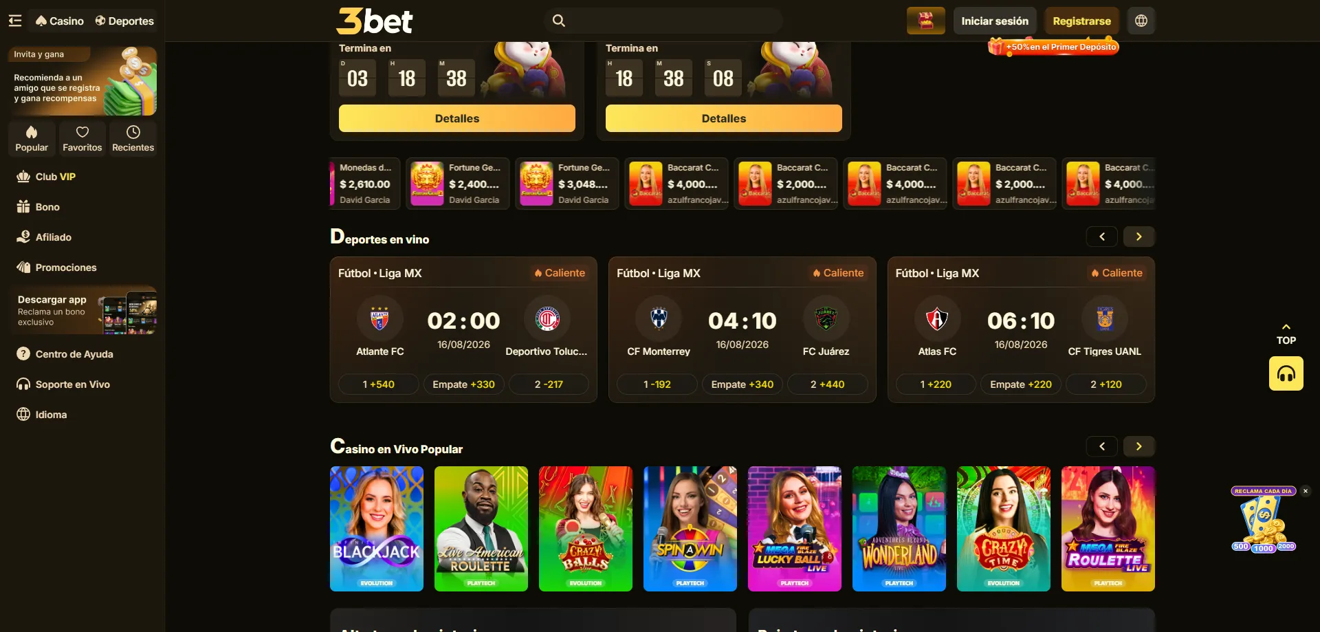 M&eacute;todos de dep&oacute;sito y retiro en 3bet Casino M&eacute;xico
